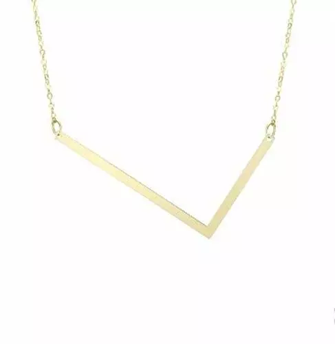 14K Gold Large Initial L Necklace