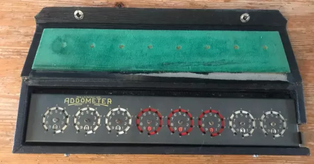 Vintage Addometer Adding Machine with Pen and Instructions Manual