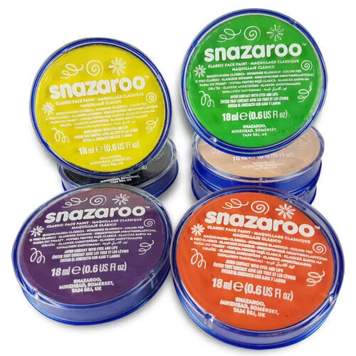 Snazaroo Face Paint Body Paint 18ml Classic Colour Makeup, Party Fancy Dress Art