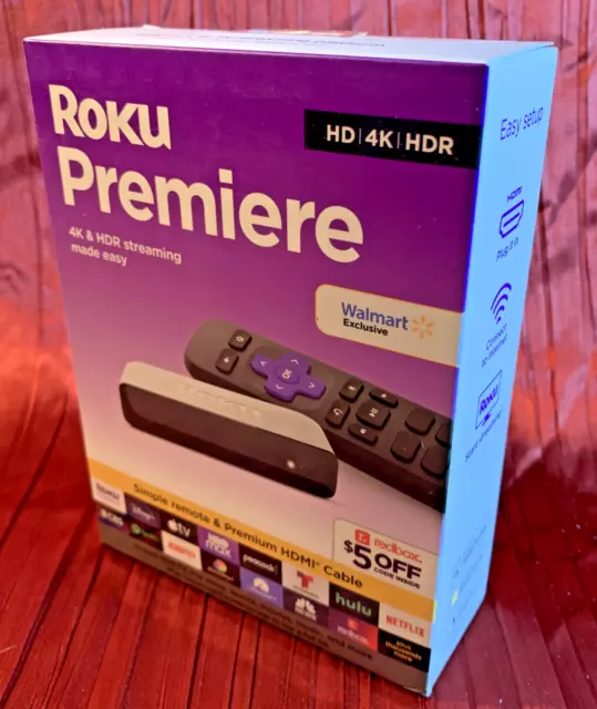 New/Sealed -Roku Premiere, HD/4K/HDR, Newest Streaming Device, 3920RW, *New*