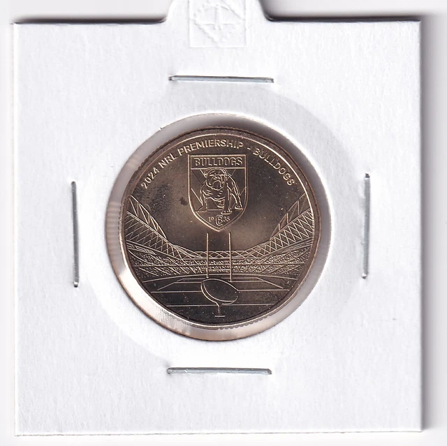 AUSTRALIAN: 2024 $1 Nrl Rugby Canterbury Bulldogs Unc Coin In 2X2 ...