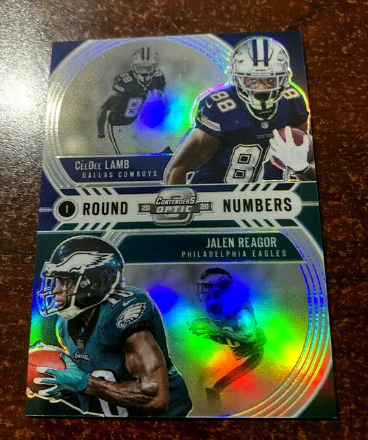 2020 CONTENDERS Optic ROUND NUMBERS "SILVER" Prizm CEEDEE LAMB / REAGOR " MINT "