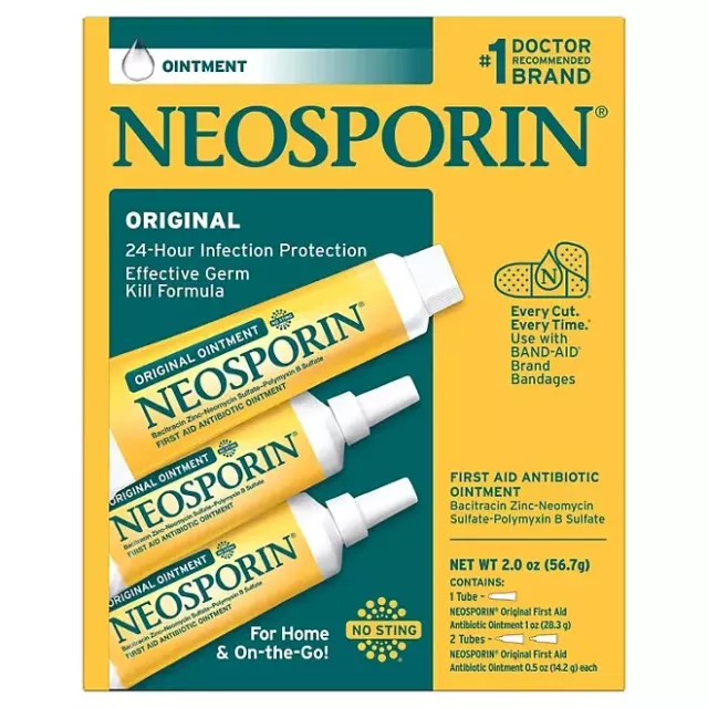Neosporin Original First Aid Antibiotic Ointment 1 oz. tube + .5 oz. tube, 2 pk