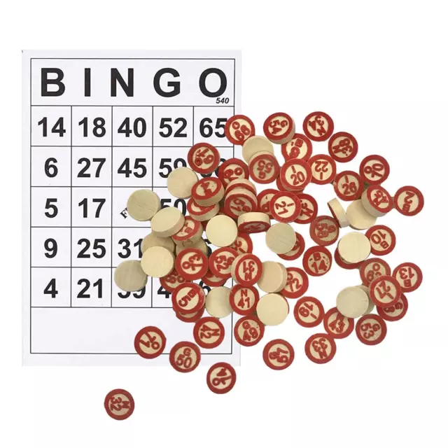 40x BINGO Cartes 75 Numéros Puces Jeu De Cartes pour les Activités Du Parti