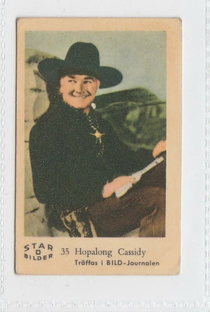 Dutch Gum Card Star Bilder D (1963 Sweden) #35 Hopalong Cassidy
