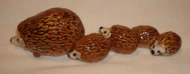 Vintage Goebel W. Germany 35 502-03 Hedgehog Mom & Babies Family Figurine Statue