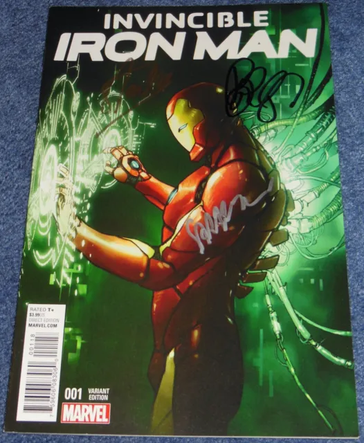 Invincible Iron Man #1~Signed Stan Lee~Bendis~Pichelli Variant~2015~Coa~Marvel C