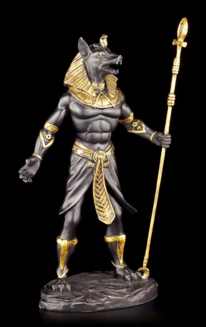 Ägyptische Krieger Figur - Anubis schwarz-gold - Ägypten Gottheit LARP Deko