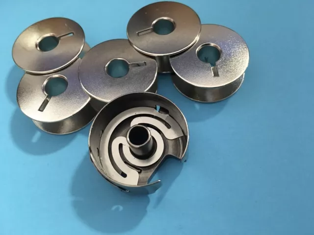 Spulenkapsel 6 mm und 5 Metall Spulen für Pfaff Nähmaschine mit Umlaufgreifer 3