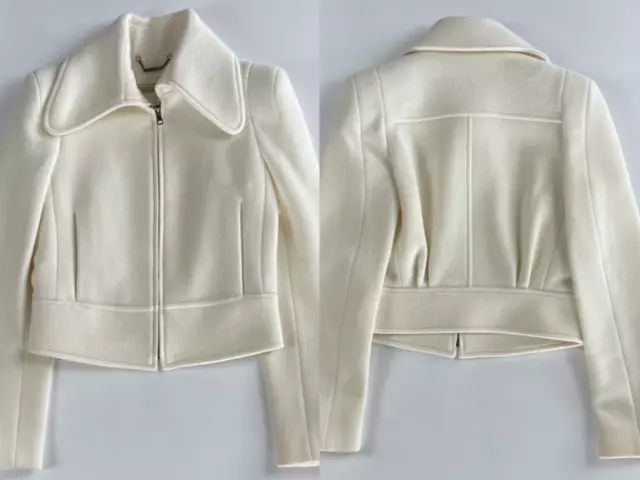 Chloé Women's Iconic Washed Wool Crop Jacket Jacke Blouson Blazer Kurzjacke 36