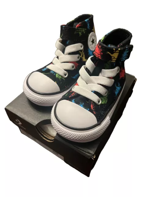 Converse Sneakers Infant 3T Chuck Taylor All Star Toddler Dinosaur High Top Logo