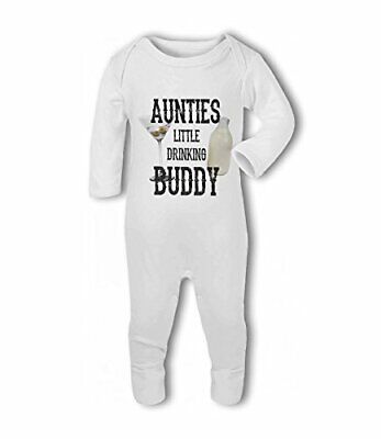 Aunties Little Drinking Buddy funny martini - Baby Romper Suit by BWW Print Ltd