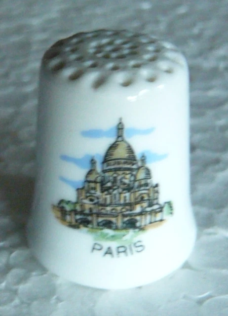 Dé à Coudre En Porcelaine De Collection - Modèle Pierrot Clown - Fabriqué En Angleterre, Boîte Cadeau Incluse