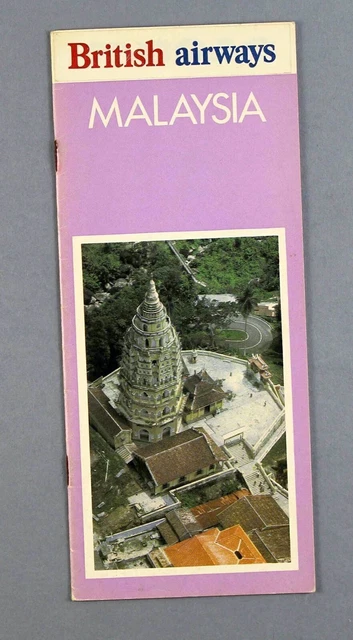 British Airways Malaysia Vintage Airline Brochure 1973 Ba