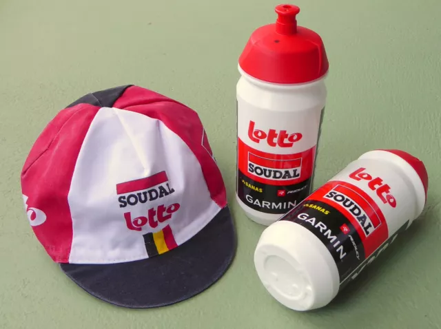 RARE ORIGINAL 2021 team LOTTO SOUDAL water bottle cap set Tour