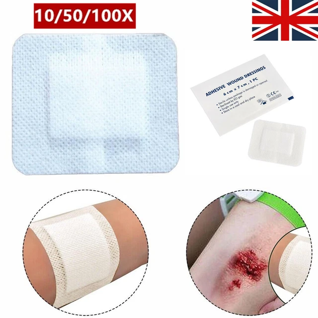 100X 6*7CM MEDICAL Adhesive Hemostasis Plaster Wounds Dressing Band Aid