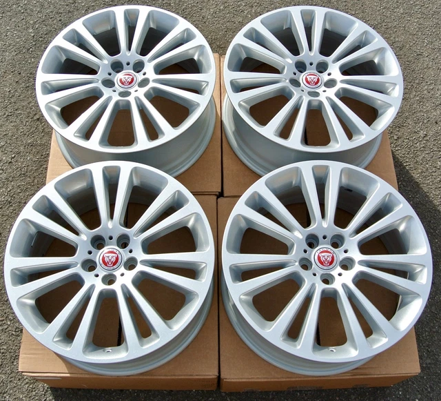 19" Genuine Jaguar Xf Axis Alloy Wheels Sparkiling Silver Gx63-1007-Hb