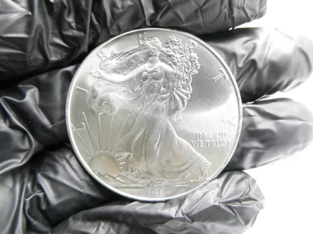 2014 American Eagle Uncirculated 1 oz .999 Silver Bullion $1 Coin 3