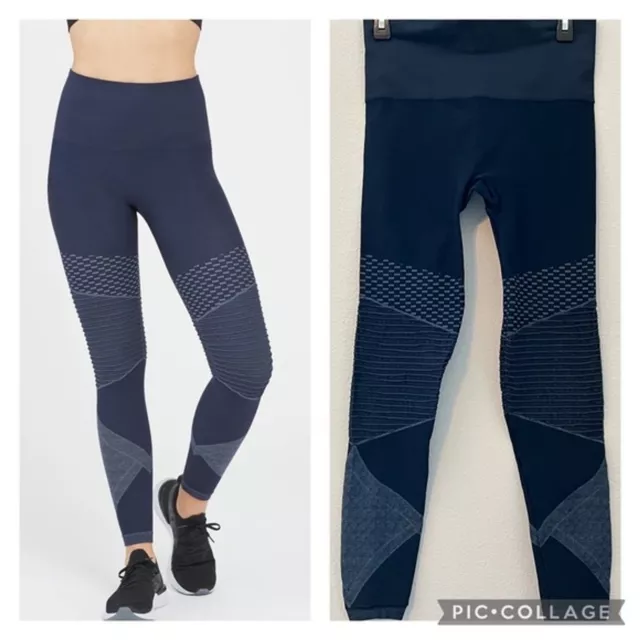 Spanx Look at Me Now Seamless Moto Leggings Indigo Sky-M