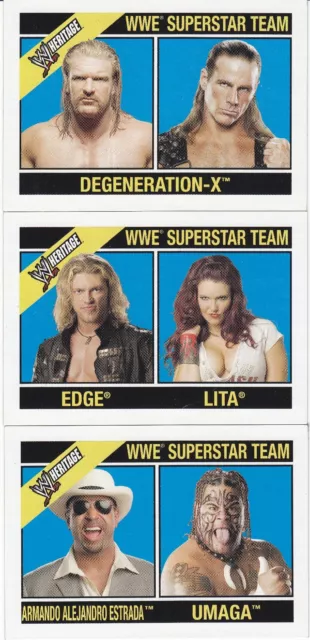 WWE Topps Heritage II COMPLETE BOX TOPPER "JUMBO" 3 CARD SET (Rare!) 2006
