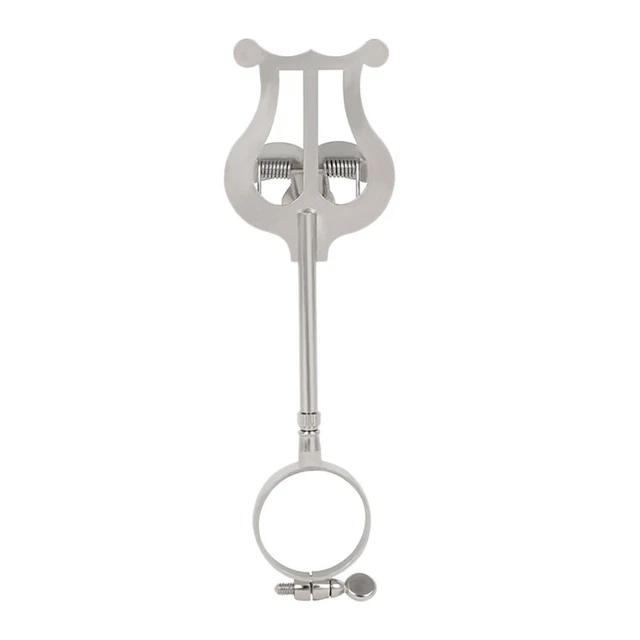 Silver Clarinet Sheet Music Clip Clamp-on Holder Lyre Brass Musical1845