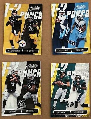 2018 Panini Absolute Gold Spectrum One Two Punch Parallel Nfl Card You Pick