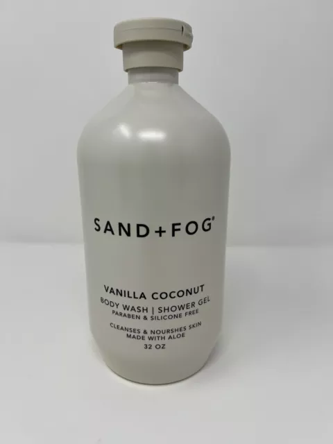 HTF New Product Sand + Fog VANILLA COCONUT Body Wash/shower Gel 32 Oz Flip Top