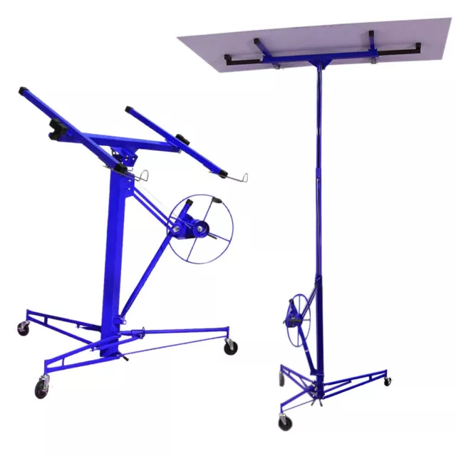 11FT Heavy Duty Tool Drywall Hoist Caster Lift/Lifter Plaster Board Panel Sheet