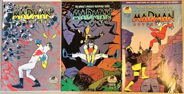 MADMAN ADVENTURES #1 2 3 Vol 1 '92-'93 Tundra Comics MIKE ALLRED Bagged Boarded!