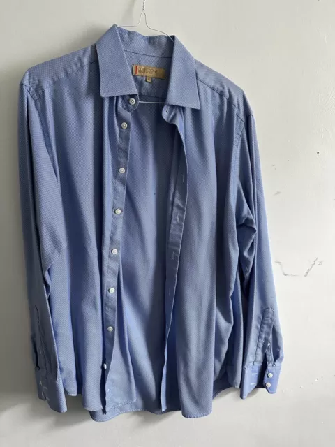 MS Collezione  Size XL Shirt Blue Long Sleeve