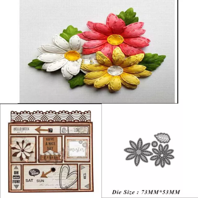 Flowers Decorative Metal Cutting Dies Scrapbooking Paper Card Embossing Stencils