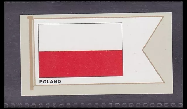 POLAND FLAG - 50 + year old English Tobacco Card # 46