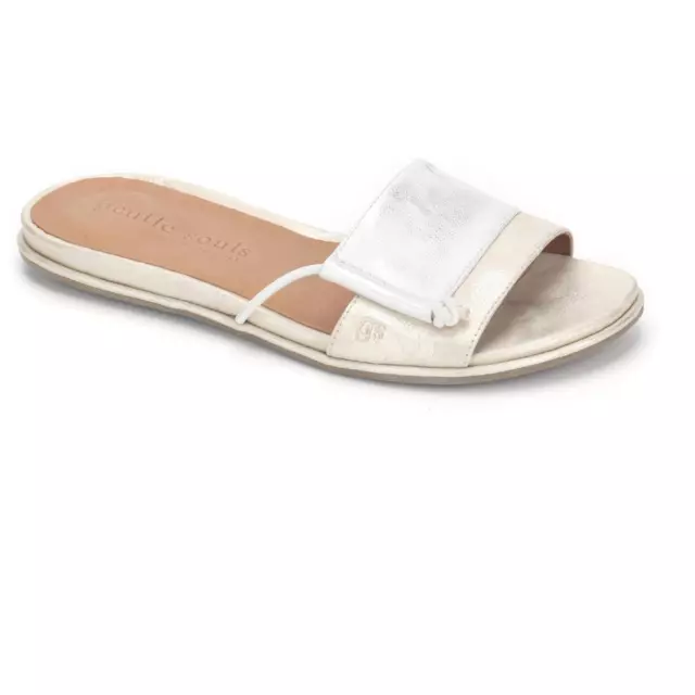 Gentle Souls by Kenneth Cole Womens Lark Leather Slide Sandals Shoes BHFO 1098