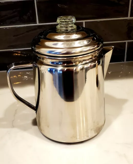 Coleman 12-Cup Stainless Steel Stove Top Camping Percolator Coffee