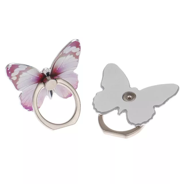 1PCS New Universal Beautiful Butterfly Mobile Phone Handle Holder Finger Ring JW