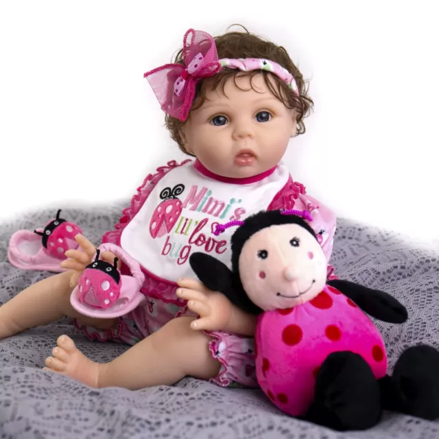 Aori Lifelike Reborn Baby Dolls - Realistic Newborn Girl Doll, Pink Set for K...