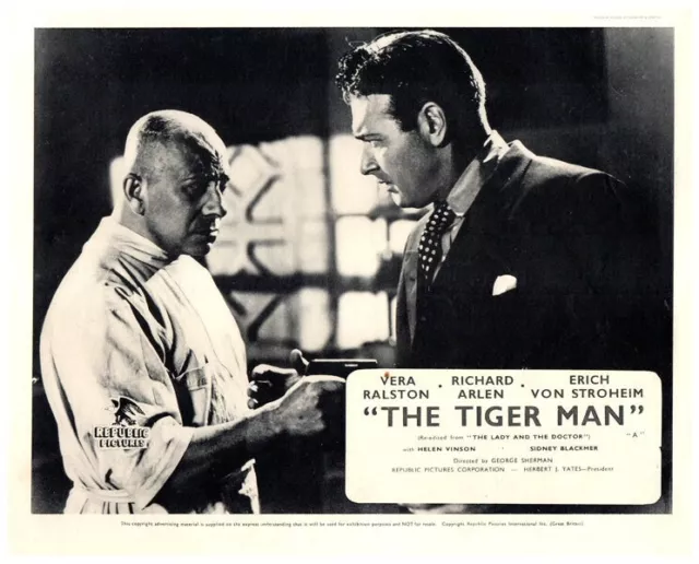 The Tiger Man 1944 Original Lobby Card Richard Arlen Erich von Stroheim