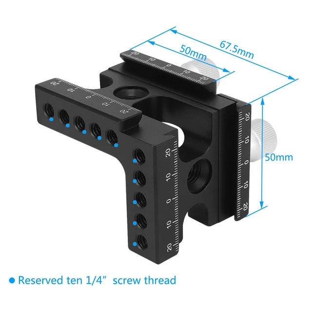 90° RIGHT ANGLE Quick Release L Clamp for Arca Swiss RRS Rail