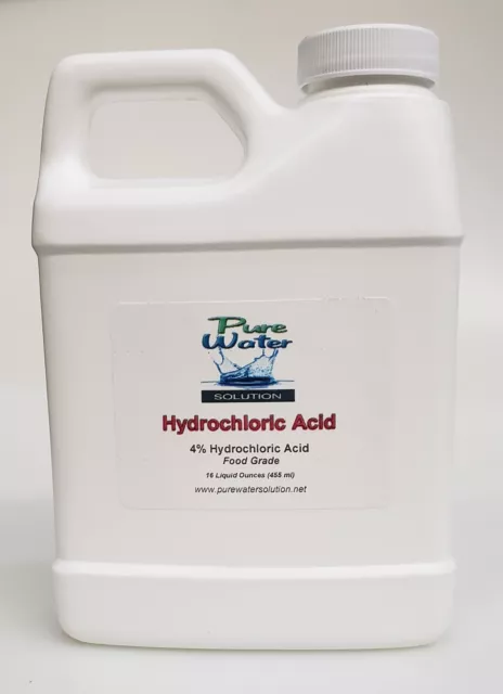 4% Hydrochloric Acid Solution 16oz HDPE container