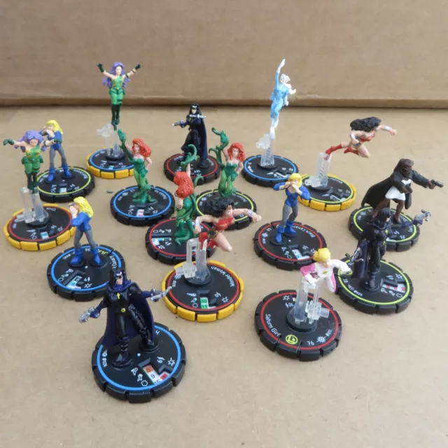 HEROCLIX DC WOMEN HEROES LOT Wonder Woman Poison Ivy Saturn Girl Other SEE PHOTO