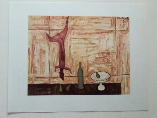 ベルナール・ビュッフェ、「Nature morte au lapin」 ベルナール・ビュッフェ、「Nature morte au lapin」