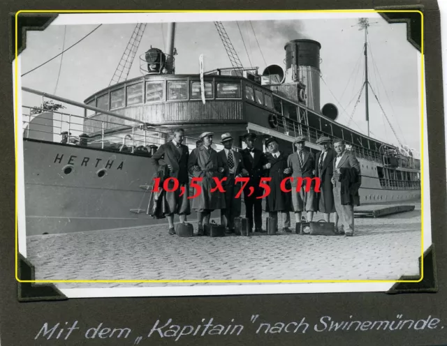 4 photos Swinemünde Easter emergency port torpedo boats steamer Hertha with captain and much more 1933