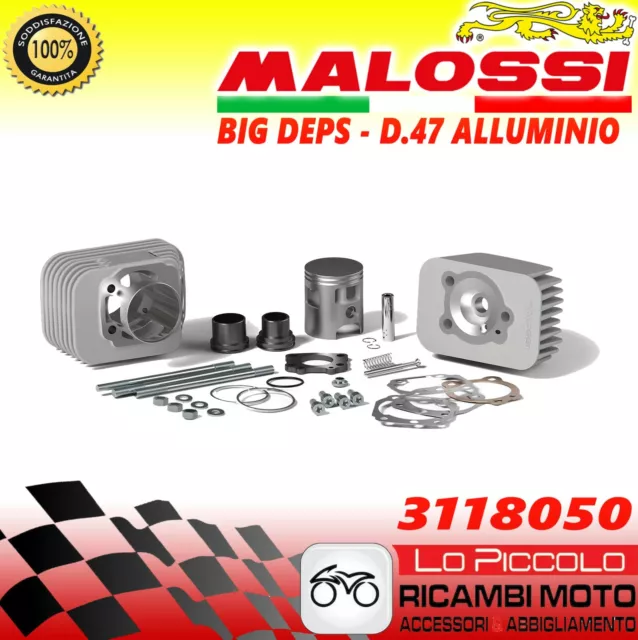 Set Cylinder MALOSSI 80CC Aluminum� 47 Big Deps Sp 10 Piaggio Ciao Px
