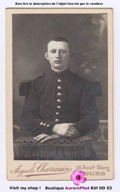 SOLDAT MILITAIRE DU 8ème RÉGIMENT D'INFANTERIE, CDV CHARROUIN à TOURS