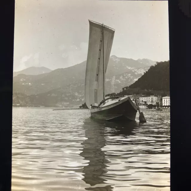 Antique Magic Lantern Glass Slide Photo A Camballo Dhow Ship Boat