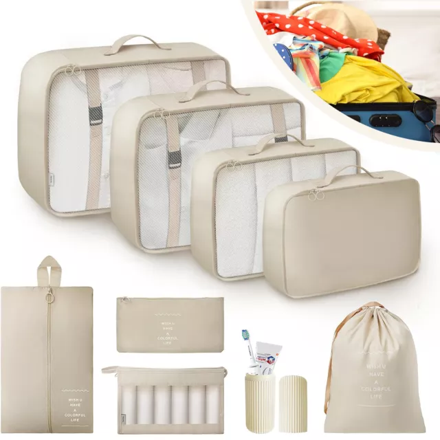 Cubos de embalaje bolsas de ropa Packing Cubes bolsas de embalaje vacaciones viaje organizador de maletas