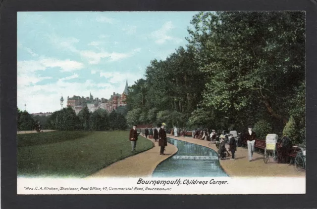 Postcard Bournemouth Dorset the Childrens Corner of gardens by Mrs Kitcher