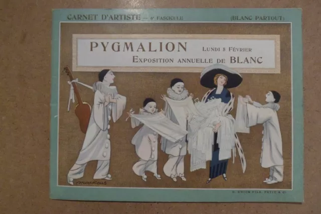 Catalogue De Mode Carnet D'artiste 1912 A Pygmalion (Blanc Partout) Fascicule 6