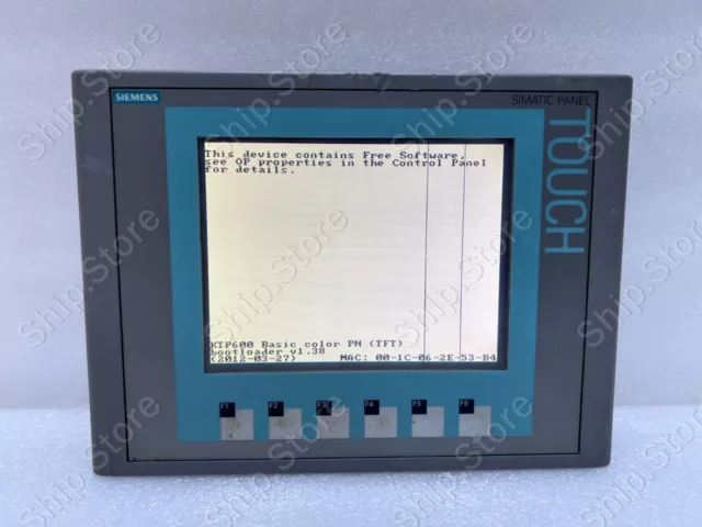 SIEMENS KTP600 SIMATIC HMI 6AV6 647-0AD11-3AX0 Basic Color PN 6AV6647-0AD11-3AX