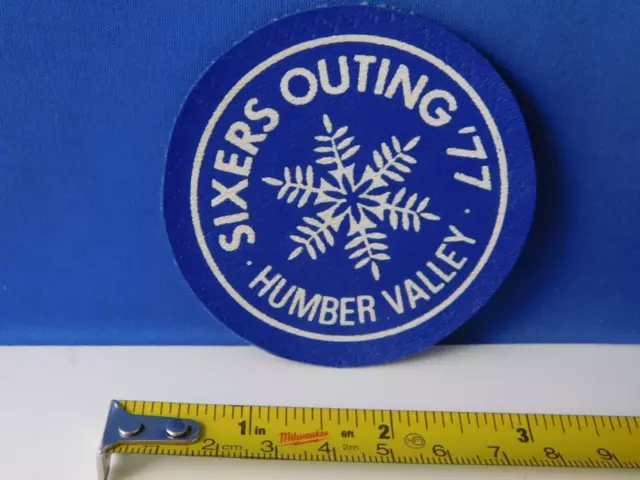 Boy Scouts Canada Patch Sixers Outing 1977 Humber Valley Vintage Badge